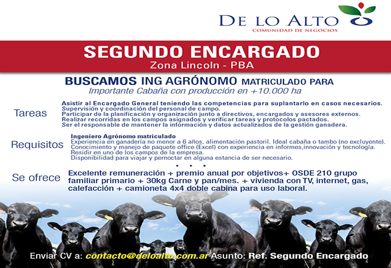 SEGUNDO ENCARGADO CABAÑA